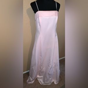 Gorgeous light pink strapless gown with tulle.